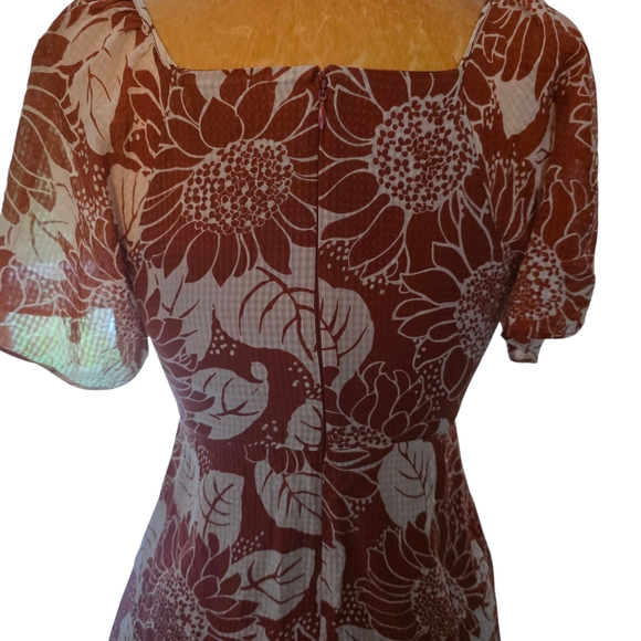 Silk Tie-Front Mini Dress in Sunflower - Picture 6 of 12